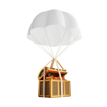 Parachutage thoracique  3D Illustration