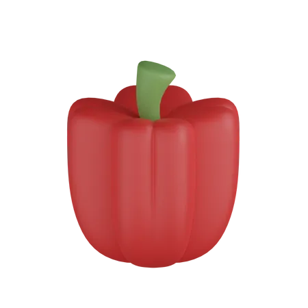Poivron rouge  3D Icon