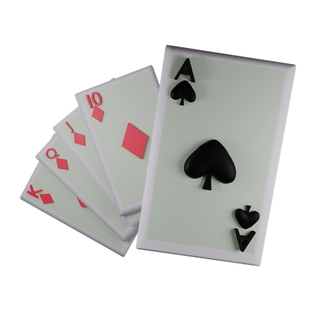 Poker Cards  3D Illustration