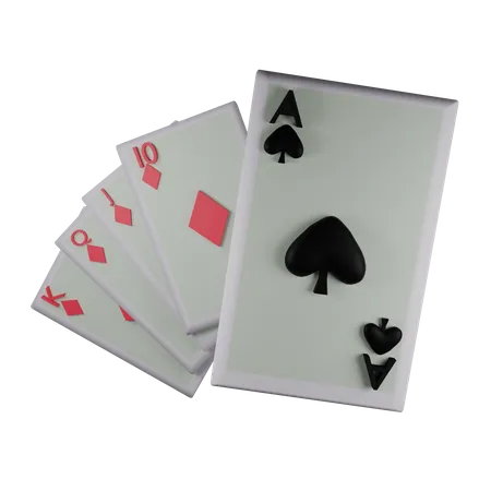 Poker Cards  3D Illustration