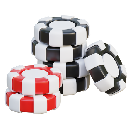 Poker Chips  3D Icon