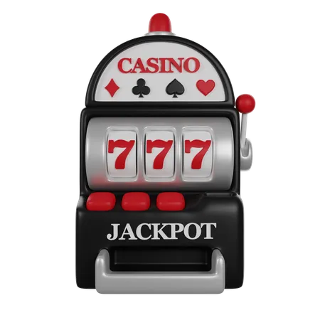 Poker Machine Showing 777 3D Icon