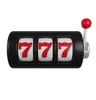 Poker machine showing 777