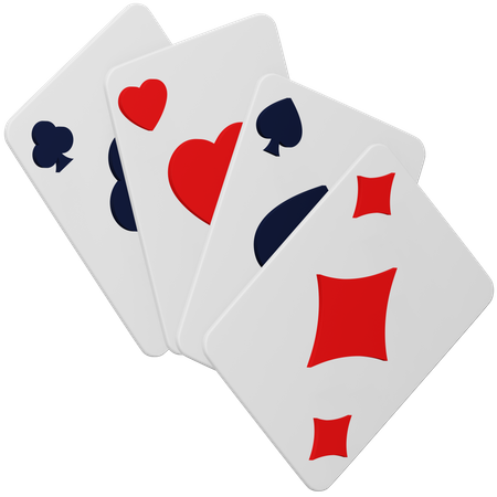 Poker Playing Cards 3D Icon
