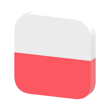 Poland Flag  3D Icon