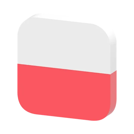 Poland Flag  3D Icon