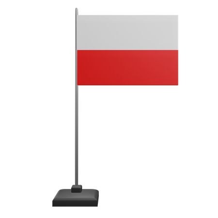 Polandia Flag  3D Icon
