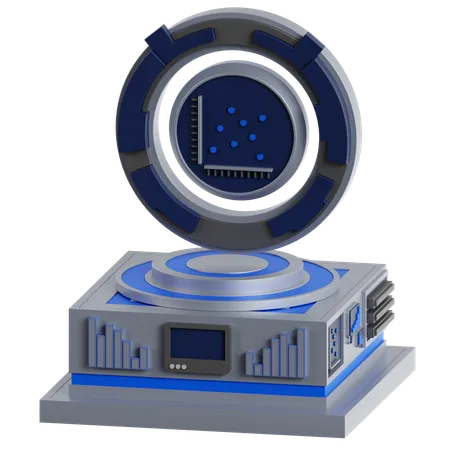 Polar Area Chart  3D Icon