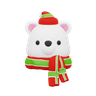 3d polar bear character logo