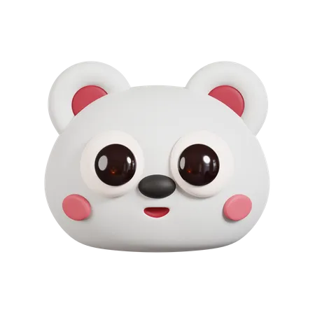 Polar Bear Face  3D Emoji