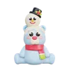 Polar Bear With Snowman