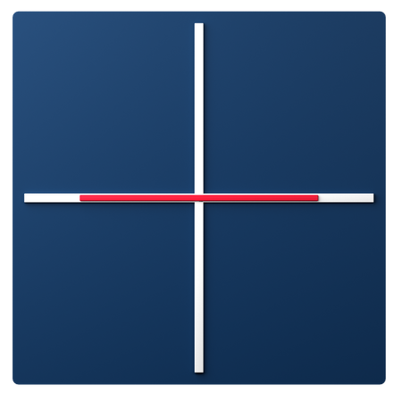 Polarisation horizontale  3D Icon