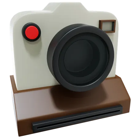 3 D Polaroid Camera With Isolated Background 3D Icon