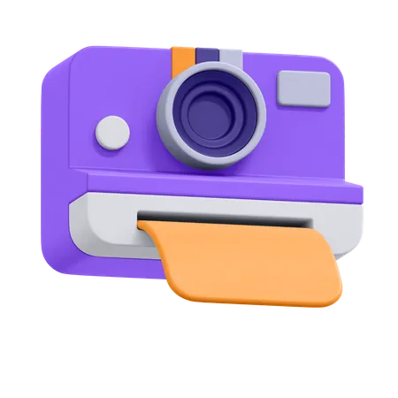 A Collection Of Old Polaroid Camera In 3 D Format 3D Icon