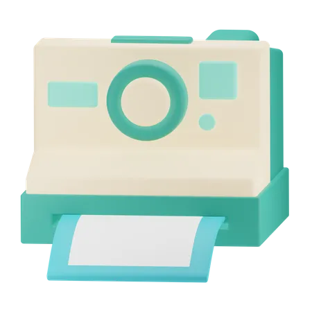 Polaroid Camera 3 D Retro 3D Icon