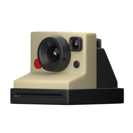 Polaroid Camera Retro Electronics 3 D Icon Render 3D Icon
