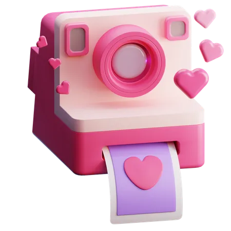 Polaroid Camera Love  3D Icon