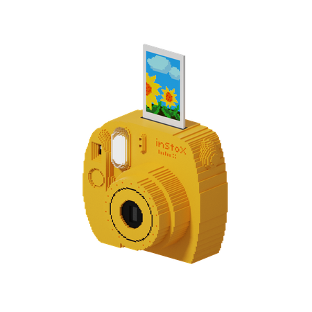 Polaroidkamera  3D Illustration