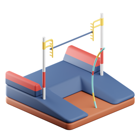 Pole Vault  3D Icon