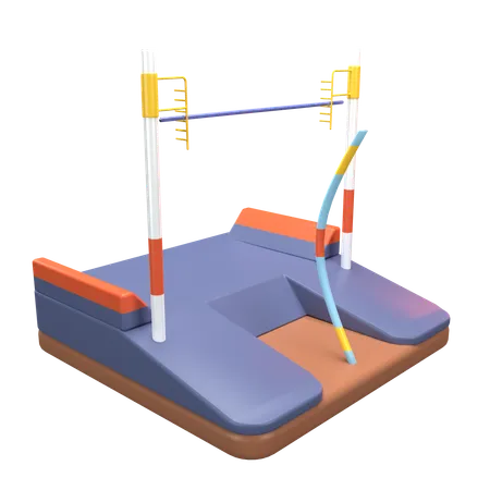 Pole Vault  3D Icon