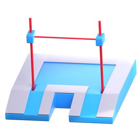 Pole Vault Field  3D Icon