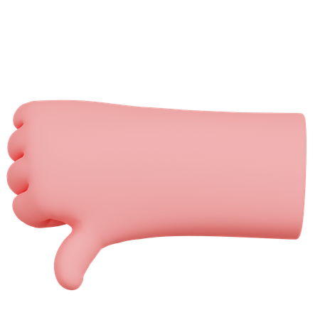 Mão com o polegar para baixo  3D Icon