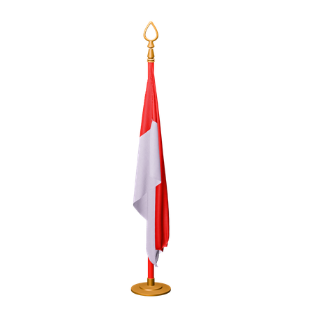 Polen Flagge  3D Icon