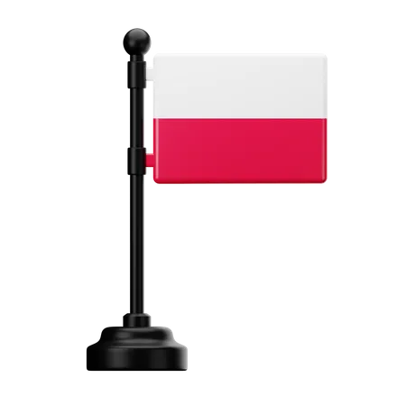 Polen Flagge  3D Icon