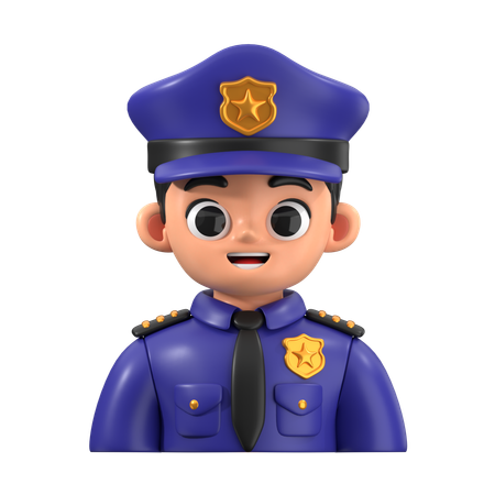 警察  3D Icon