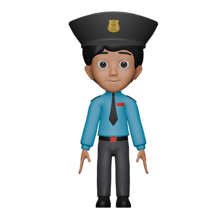 Police  3D Icon