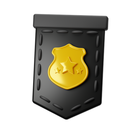 Police badge  3D Icon