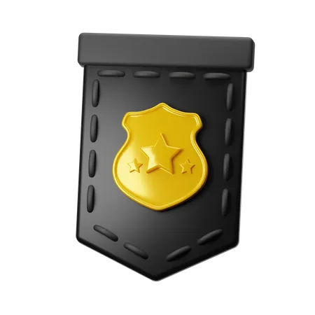 Police badge  3D Icon