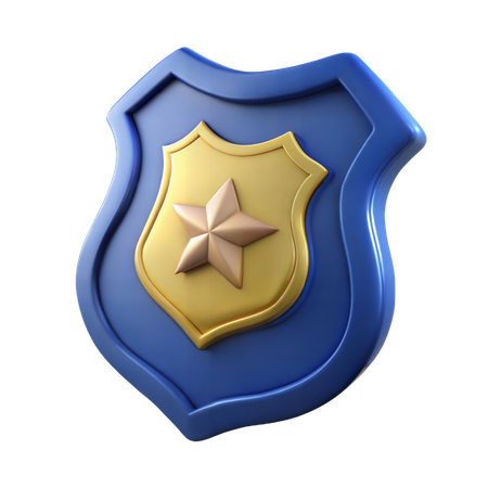 警察バッジ  3D Icon