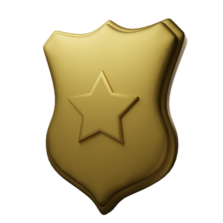 Police badge  3D Icon