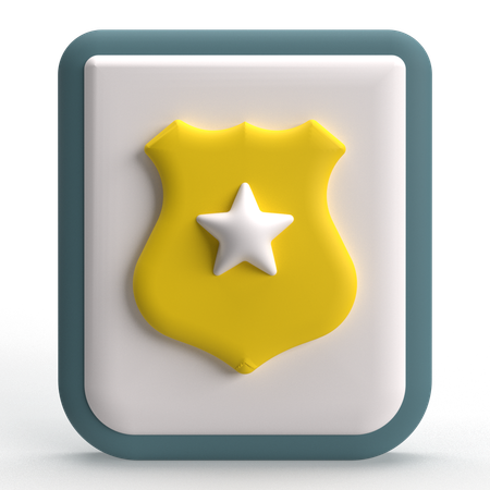 Police Badge  3D Icon