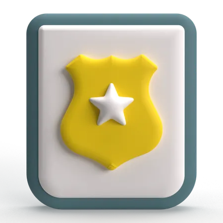 Police Badge  3D Icon