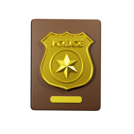 Police Badge  3D Illustration