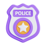 police badge 3d illustration
