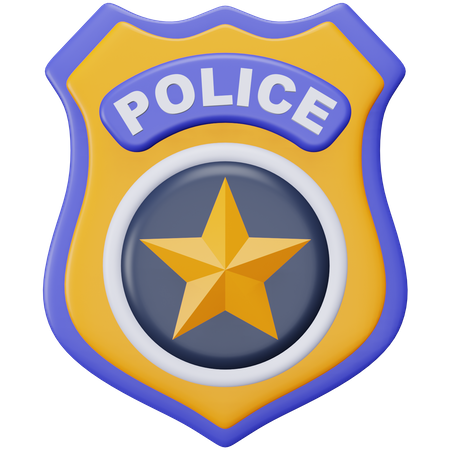 Police Badge 3D Icon