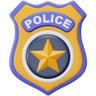 3d police badge illustration