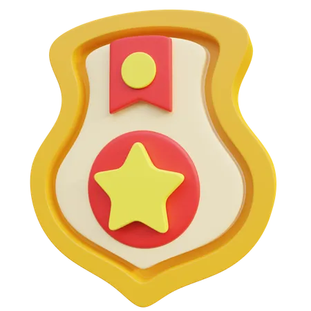 Police Badge 3D Icon