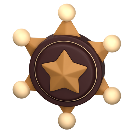 Police Badge  3D Icon