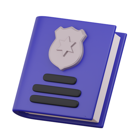 Police Book  3D Icon