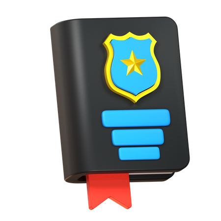 Police Book  3D Icon