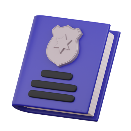 Police Book  3D Icon
