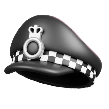 Police Cap  3D Icon