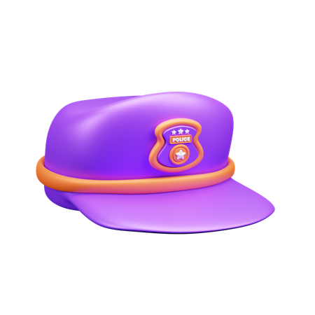 警察の帽子  3D Icon