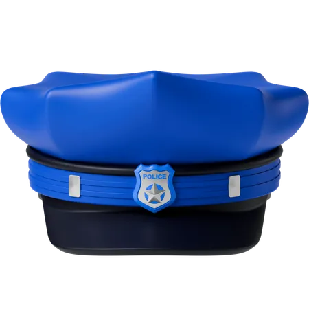 警察の帽子  3D Icon
