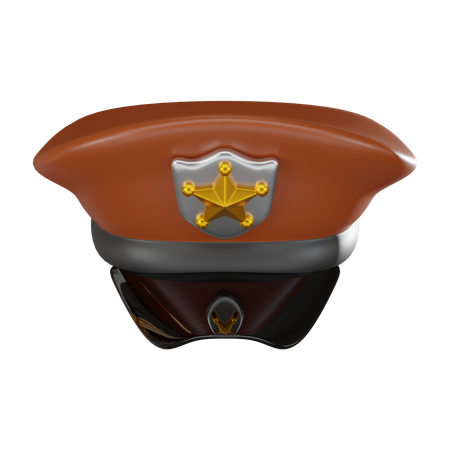 警察の帽子  3D Icon