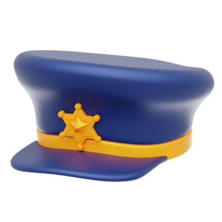 警察の帽子  3D Icon